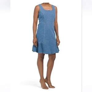 Nanette Lepore Denim Ruffle Mini Dress